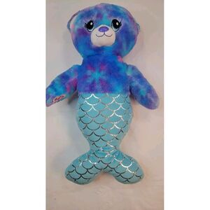Build‎ a Bear Magical Mer-Bear Mermaid Plush 18" Blue BAB Stuffed Animal
